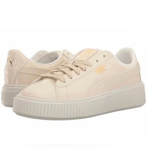 PUMA Basket Platform Patent Leather Shoes